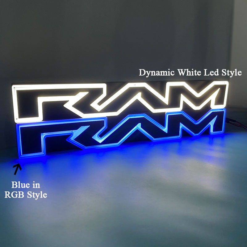 RGB Style Light up Ram Grill Letters Fit For Rebel Style Grille 1500 2500 3500