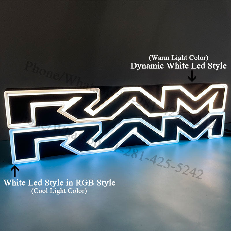 RGB Style Light up Ram Grill Letters Fit For Rebel Style Grille 1500 2500 3500