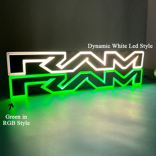 RGB Style Light up Ram Grill Letters Fit For Rebel Style Grille 1500 2500 3500