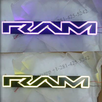 RGB Style Light up Ram Grill Letters Fit For Rebel Style Grille 1500 2500 3500