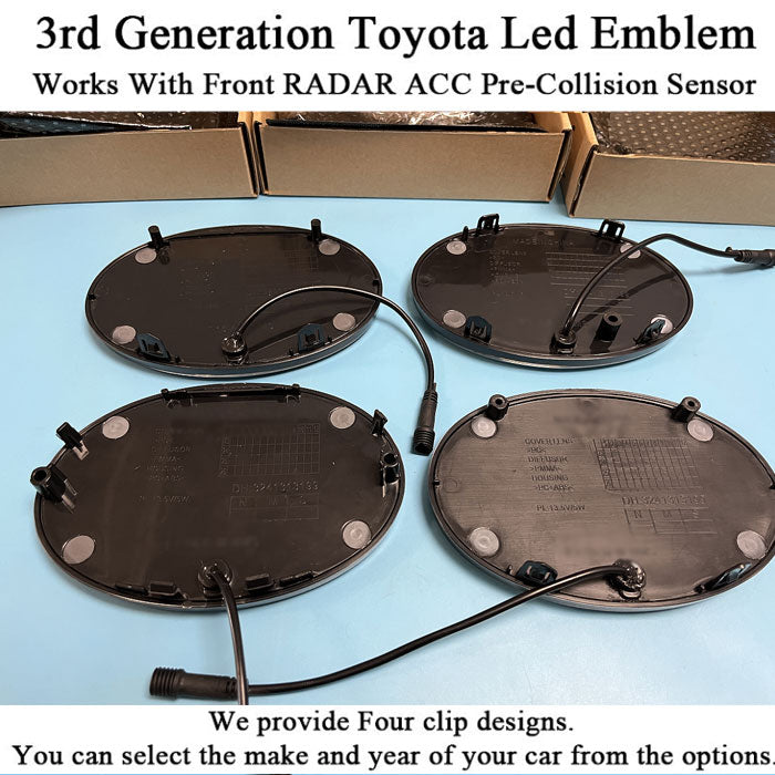 3rd Generation Toyota Led Emblem 160mm (Works With Front RADAR ACC Pre-Collision Sensor)
