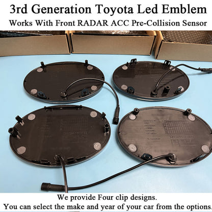 3rd Generation Toyota Led Emblem 160mm (Works With Front RADAR ACC Pre-Collision Sensor)