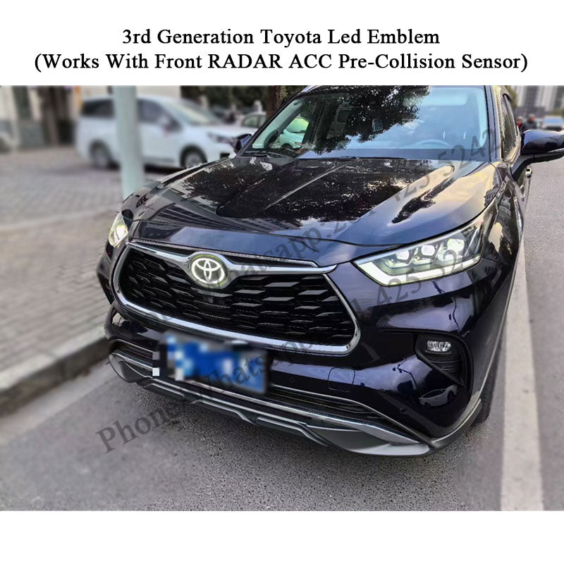 3rd Generation Toyota Led Emblem 160mm (Works With Front RADAR ACC Pre-Collision Sensor)