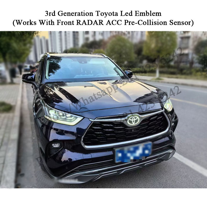 3rd Generation Toyota Led Emblem 160mm (Works With Front RADAR ACC Pre-Collision Sensor)