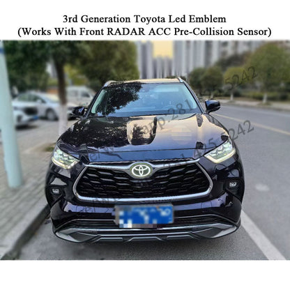 3rd Generation Toyota Led Emblem for Sienna (2017-2024) (Works With Front RADAR ACC Pre-Collision Sensor)