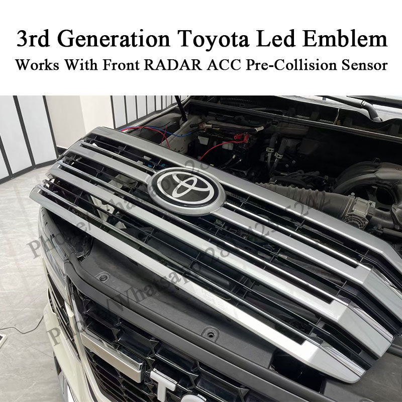 3rd Generation Toyota Led Emblem Works With Front RADAR ACC Pre-Collision Sensor