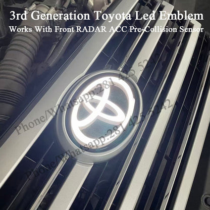 3rd Generation Toyota Led Emblem Works With Front RADAR ACC Pre-Collision Sensor