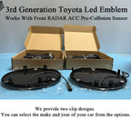 3rd Generation Toyota Led Emblem Works With Front RADAR ACC Pre-Collision Sensor