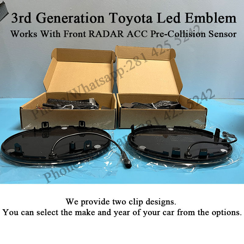 3rd Generation Toyota Led Emblem Works With Front RADAR ACC Pre-Collision Sensor