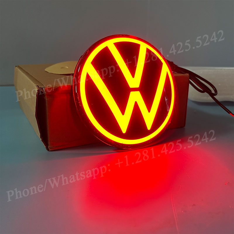 VW Rear LED Emblem 89.8mm/3.54 Inches  and 117mm/4.60 Inches