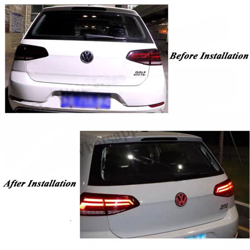 VW 110mm Rear Red LED Emblem Assembly | For Flip-Style Latches (Non-Camera Models)
