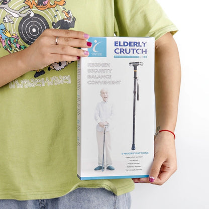 Self Standing Folding LED Light Walking Cane