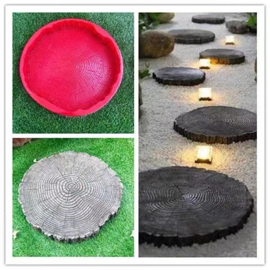 Tree Texture Round Concrete Paver Molds ( Ø 17.72")