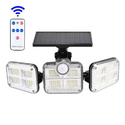 Triple LED Solar Wall Light