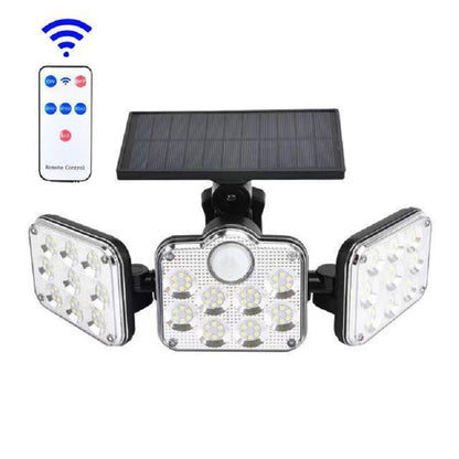 Triple LED Solar Wall Light