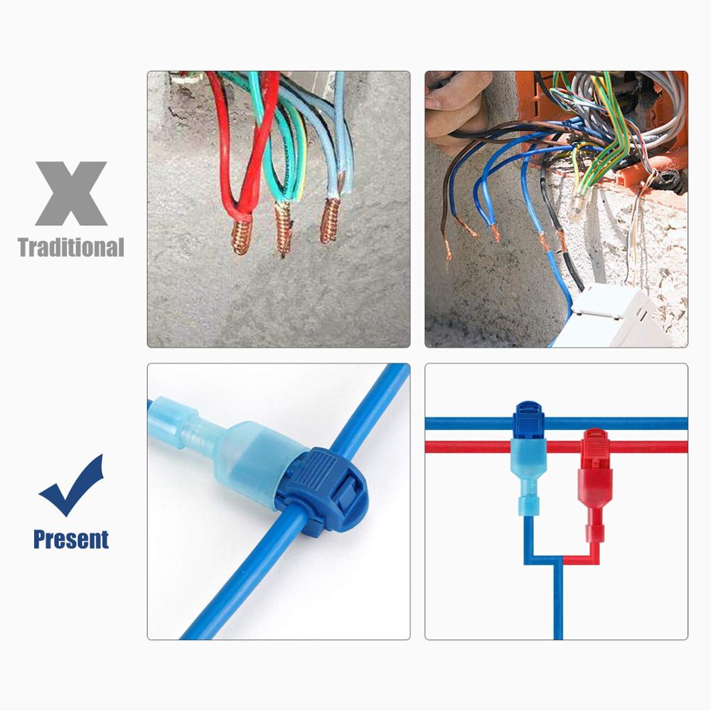 Self-Stripping Electrical T-Tap Wire Connectors