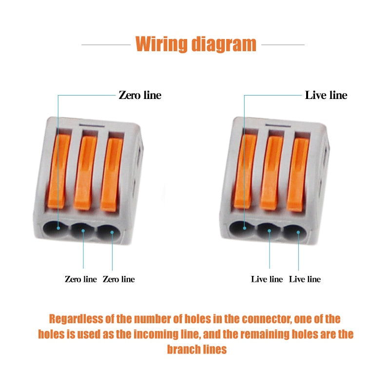 Universal Fast Wiring Cable Connectors