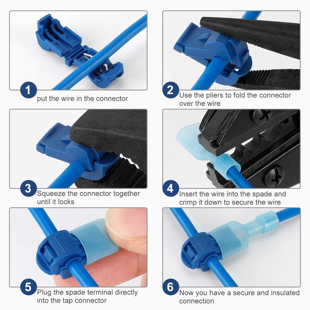 Self-Stripping Electrical T-Tap Wire Connectors