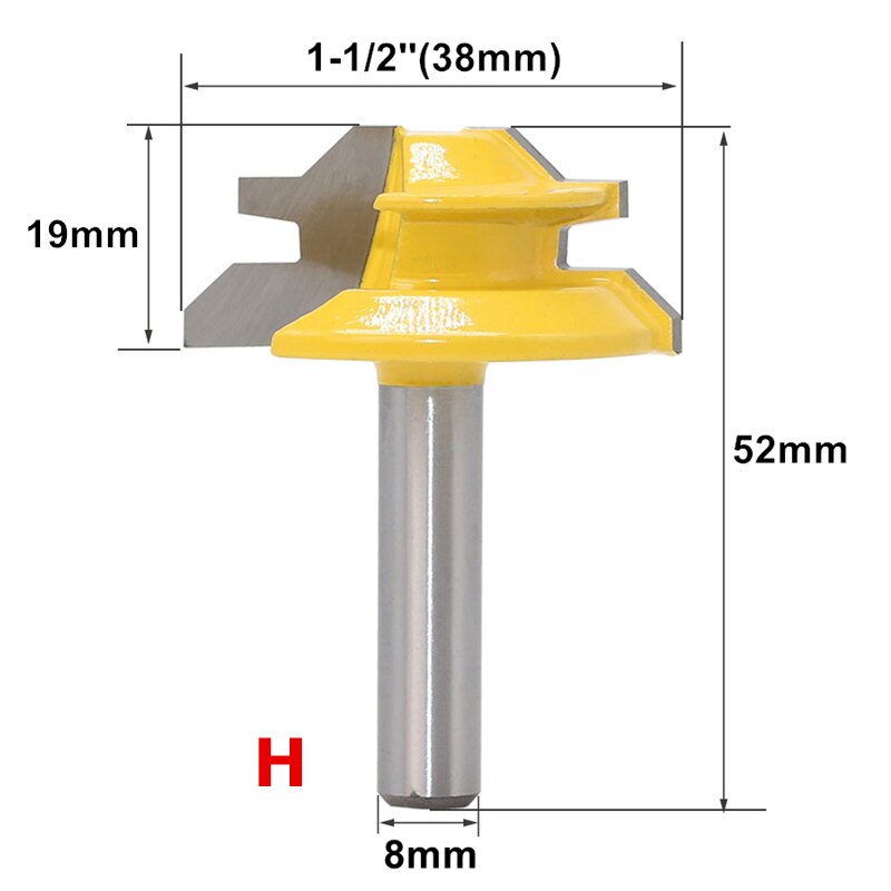 45 Degree Lock Miter Router Bit