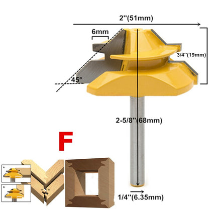 45 Degree Lock Miter Router Bit