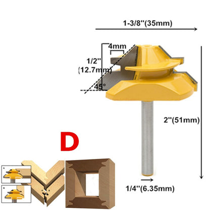 45 Degree Lock Miter Router Bit