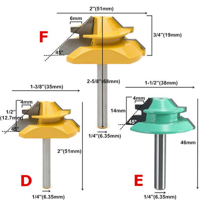 45 Degree Lock Miter Router Bit