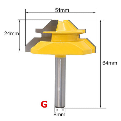 45 Degree Lock Miter Router Bit