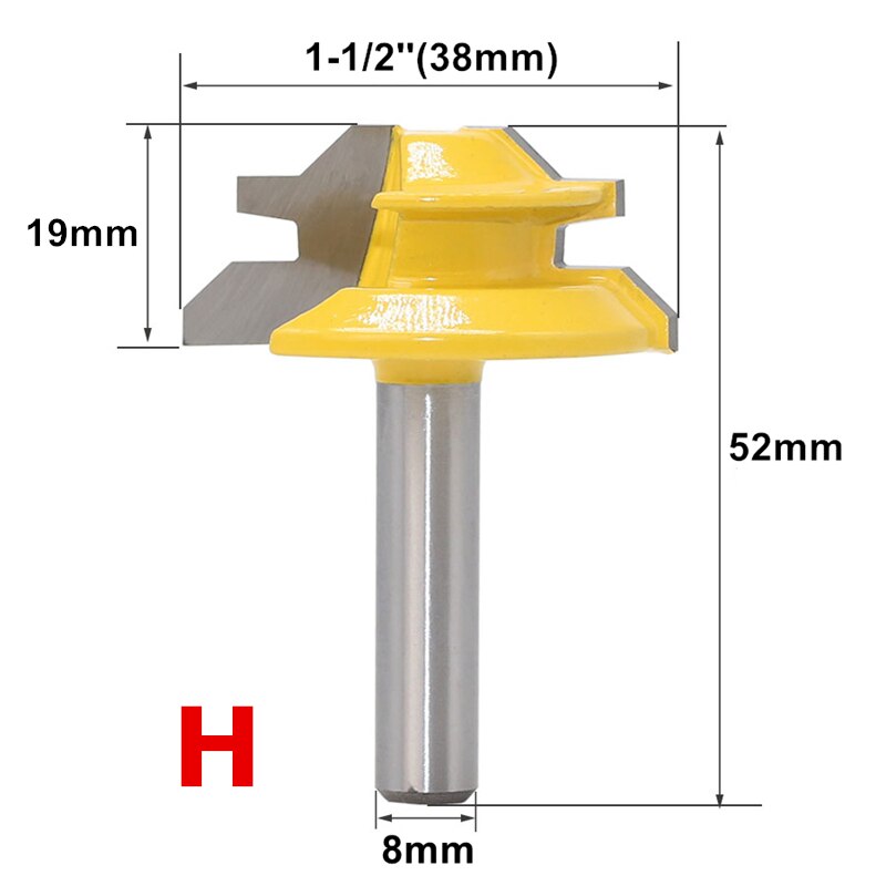 45 Degree Lock Miter Router Bit